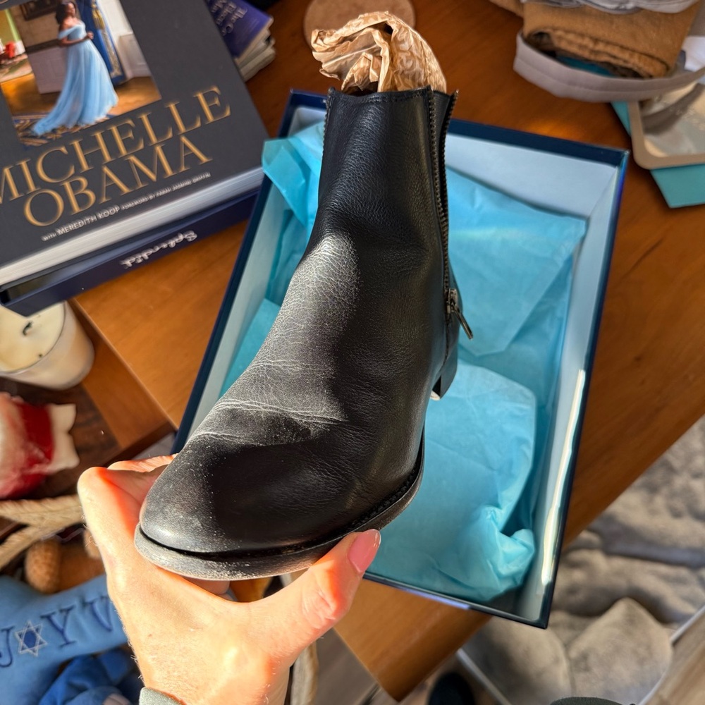 Frye Black Leather Ankle Booties - Picture 9 of 16